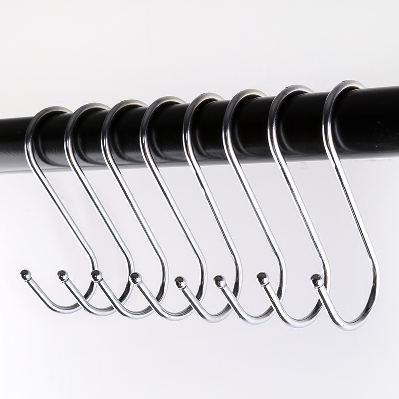 

6Pcs/Set Shape Hook 304 Stainless Steel S Shape Towel Hook Hats Bag Key Adhesive White Family Robe Hanging Hooks SuperiorQuality