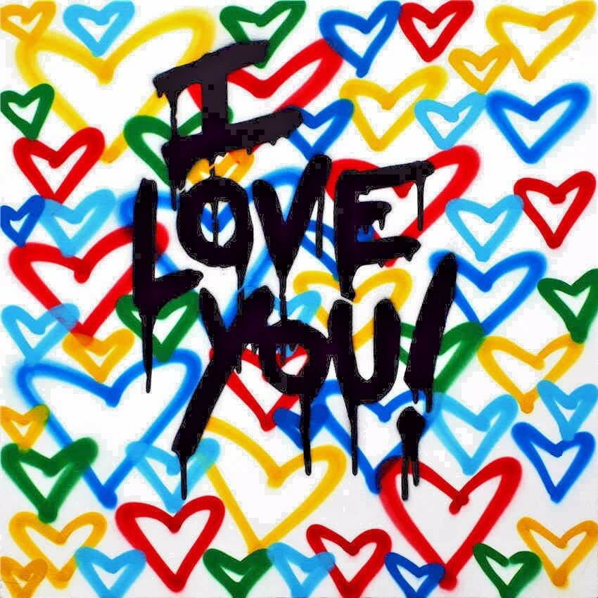 

Mr Brainwash Oil Painting On Canvas Graffiti Art Wall Decor I Love You Wall Art Home Decor Handcrafts /HD Print 191020