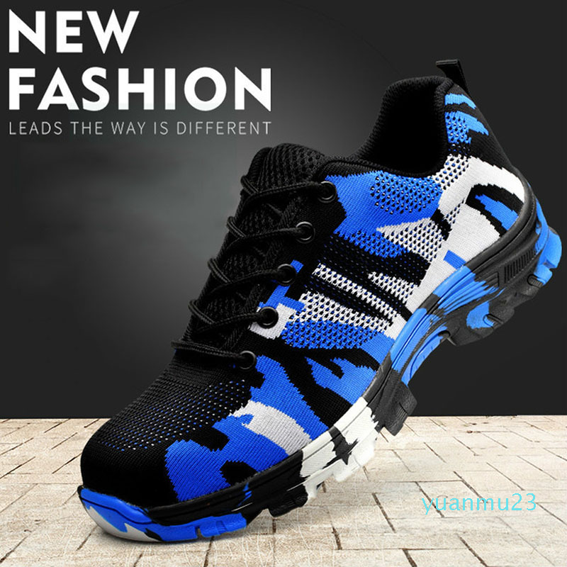 Chaud Sale-Smash et Piercing Sécurité Chaussures de protection Hommes Chaussures Tête d'acier Soudure électrique respirante Soudage isolé Protect