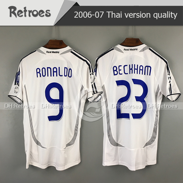 

2006 07 retro Soccer Jersey Vintage 06 07 Football Shirt Cannavaro Marcelo Higuain Camiseta 7 Raul jersey, 04-05