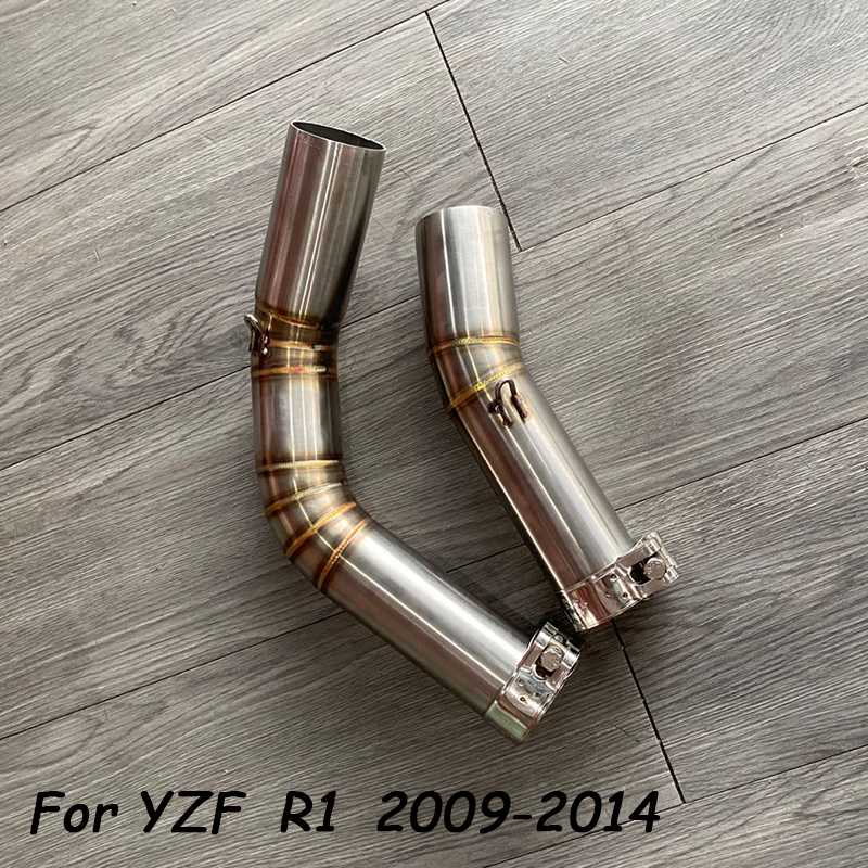 

R1 Motorcycle Exhaust Accessories Modified Front Link Pipe Middle section For YZF R1 2009 2011 2010 2012 2013 2014