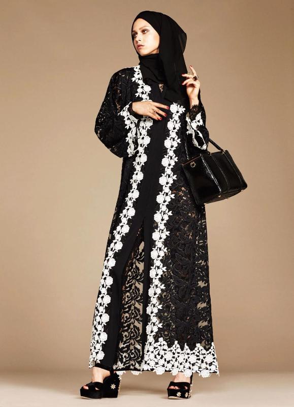

Dubai Abaya Islamic Turkey Cardigan Women kimono Kaftan Robe Femme Dubai New Middle East new black lace stitching white lace