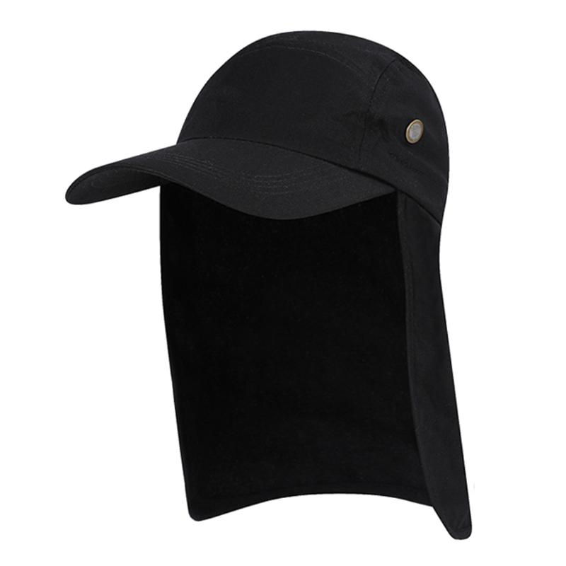 

Unisex Outdoor Sun Wide Brim Caps Summer Sunscreen UV Protection Quick Dry Hiking Ear Neck Flap Visor Fishing Hat Hunting, As pic