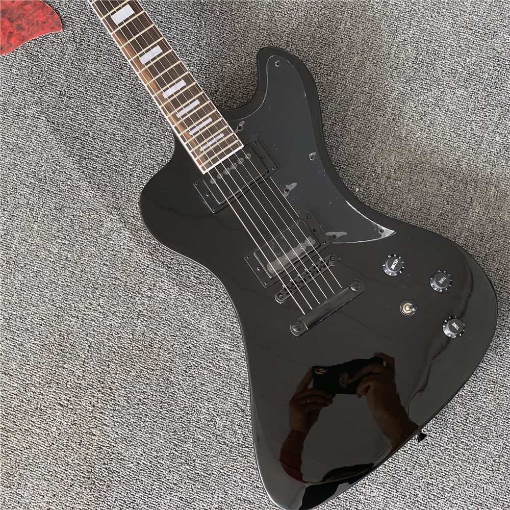 

Free Shipping Satin Black RD type Electric Guitar, Custom Shop RD guitar with Black hardware, High quality guitarra, All color are Available