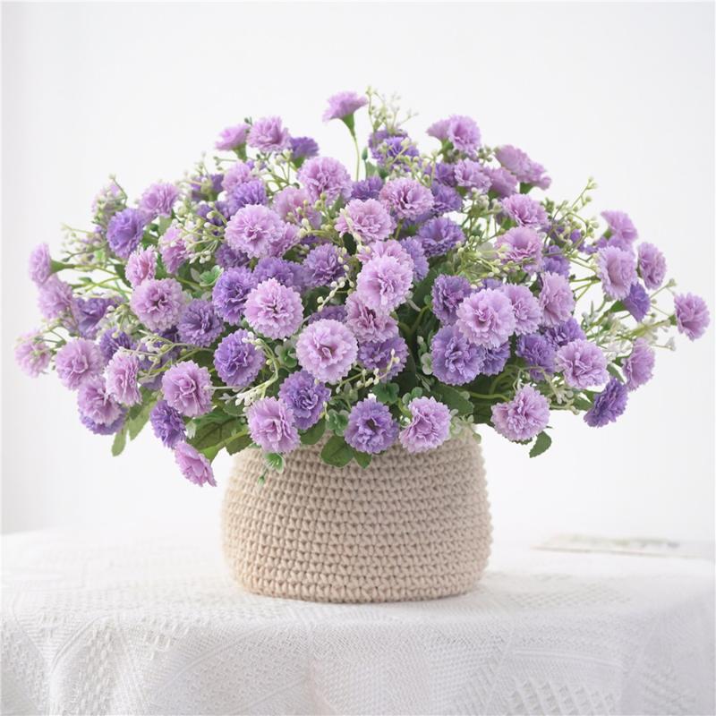 

2019 Small lilac flowers bundle Artificial fake silk Flowers flores for Home party garden Decoration wreath 20 Heads, As pictuer