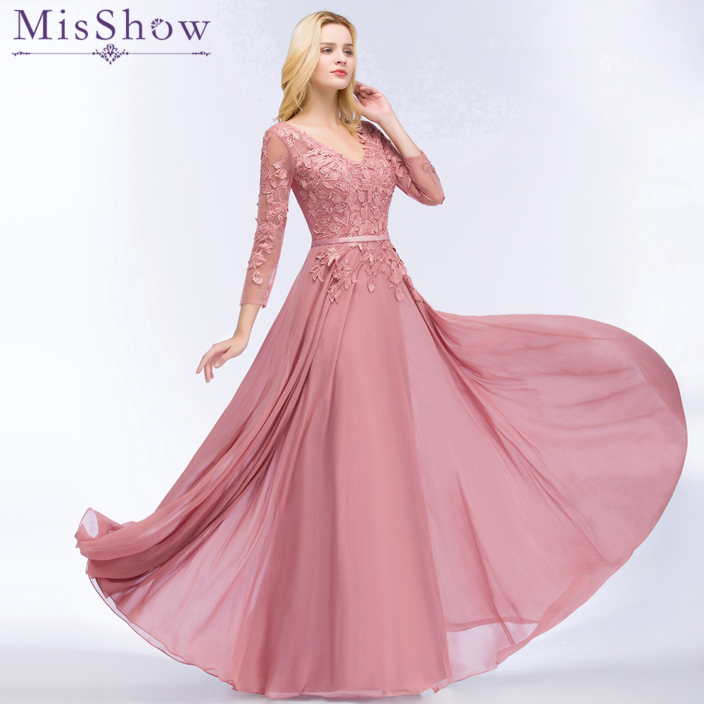 pink evening wear
