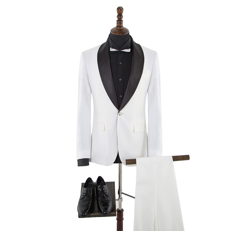 

Cool One Button Groomsmen Notch Lapel Groom Tuxedos Mens Wedding Dress Man Jacket Blazer Prom Dinner 2 Piece Suit(Jacket+Pants+Tie) A127, Same as image