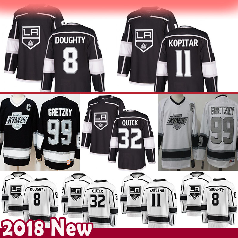 

hot sale Los Angeles Kings 8 Drew Doughty Hockey Jerseys 32 Jonathan Quick 11 Anze Kopitar 99 Wayne Gretzky Jersey, Black;red