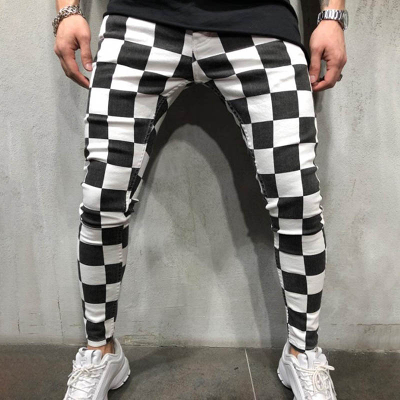 Distribuidores De Descuento Pantalones A Rayas Blanco Negro