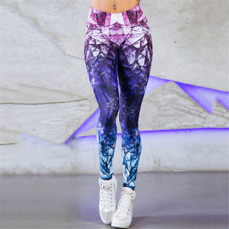 

2020 New Color Sports Suit Exercise Training Trousers Gym Clothing Block Fitness Woman Yoga Pants Running Tights Sport Leggings, As pic