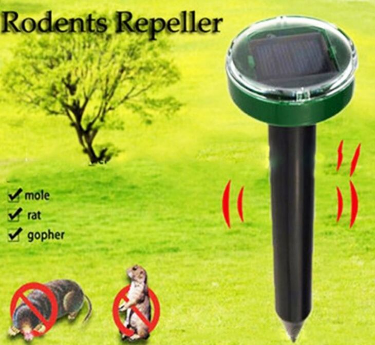 Ecol/ógico Trampa para Ratones Ecol/ógico Rechazo Plagas Repelente Topo 1PCS Repelente Solar Gopher Energ/ía Solar
