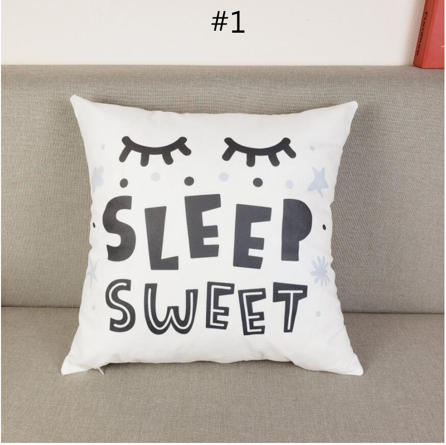 

INS Sleep Sweet Little Prince Print Cotton Flax Pillow Case Cover Car Sofa Pillow Sham Armchair For Living / Study / Dining Room Bedroom, As picture
