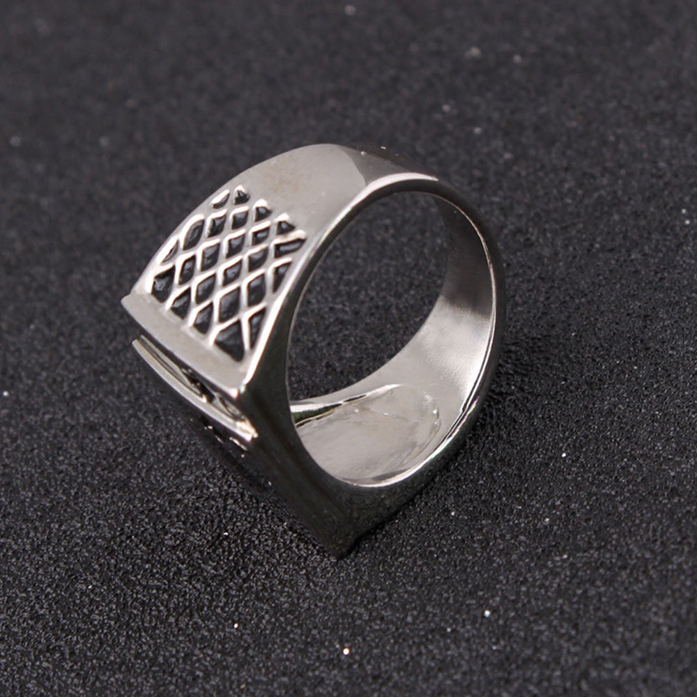 

Wholesale-Men's Ring Vintage Personality Spades A Heart Shaped Poker Rings For Men Jewelry Silver Color male Ring