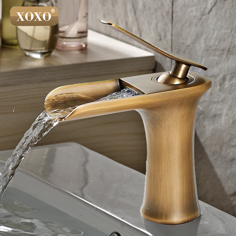 

XOXO Waterfall Brass Vanity Sink Faucet Chrome Bathroom Sink Basin Mixer Tap 83008