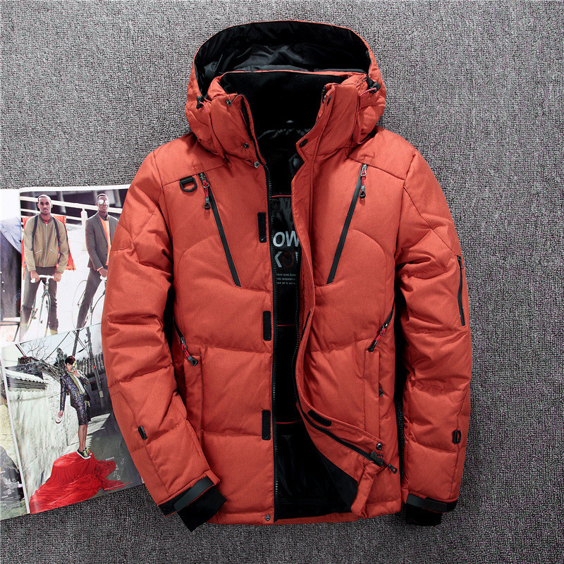 

Winter Coat Men Thick Warm Hooded Casual Outdoor Man Down Jacket Parka Fashion Windbreaker Mens Overcoat Windbreaker R, Gray