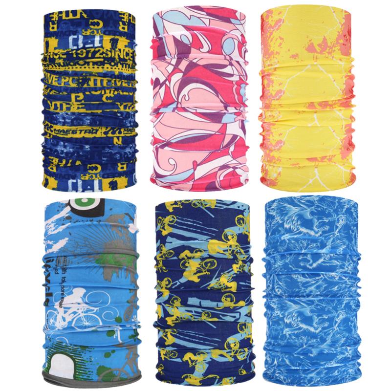 

Cycling Caps & Masks 6PCS Magic Scarf Multifunctional Summer Sun-Proof Sports Face Mask Neck Protector For Outdoor Fishing Riding Climbing, Assorted color