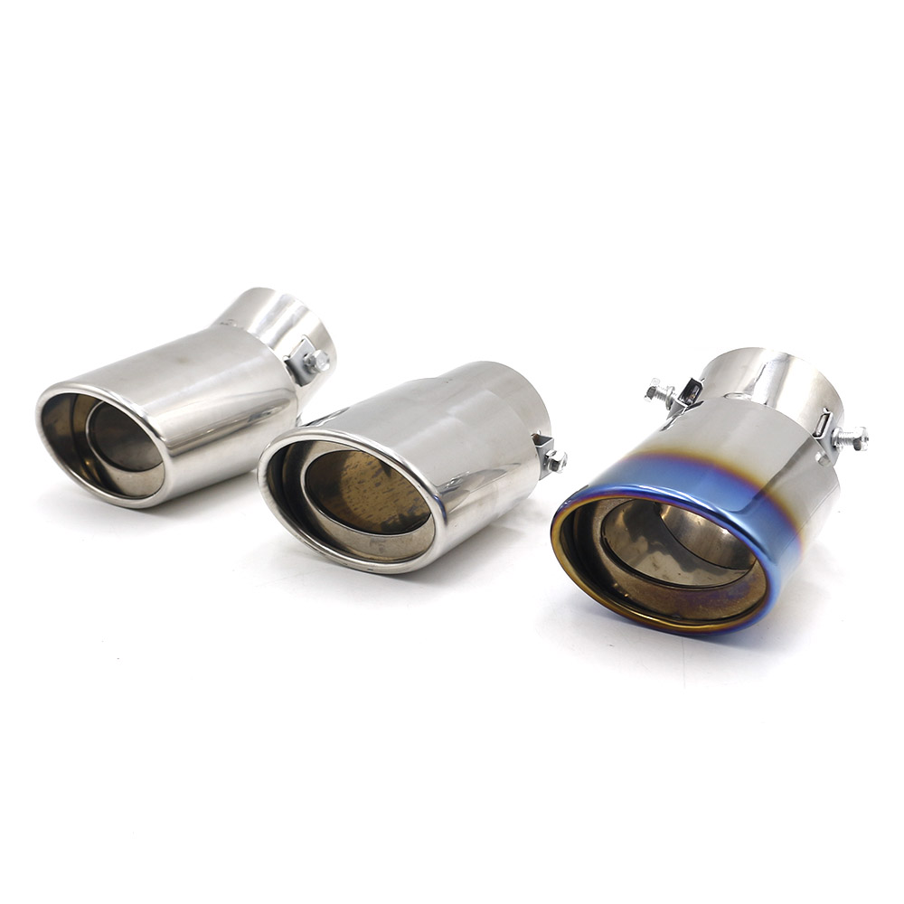 63mm 304 Stainless Steel Car Exhaust Pipe Inlet Tips Muffler Pipe Tail Throat