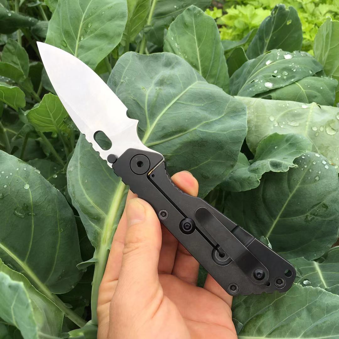 

FK-71 D2 Steel Stone Wash Tactical Folding Knife Titanium Carbon Fiber Handle Camping Pocket EDC Knife for Survival
