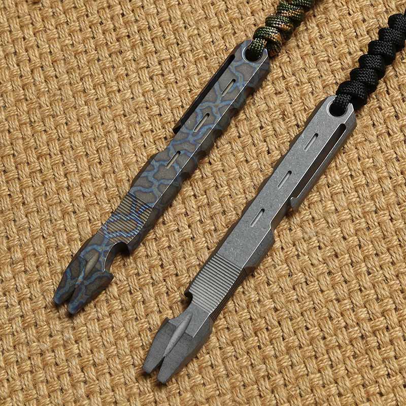 

DICORIA Original Crowbar titanium anodic oxidation Flat handle Flat Head Pointed Crowbar Pry Bar Pry camping hunting EDC