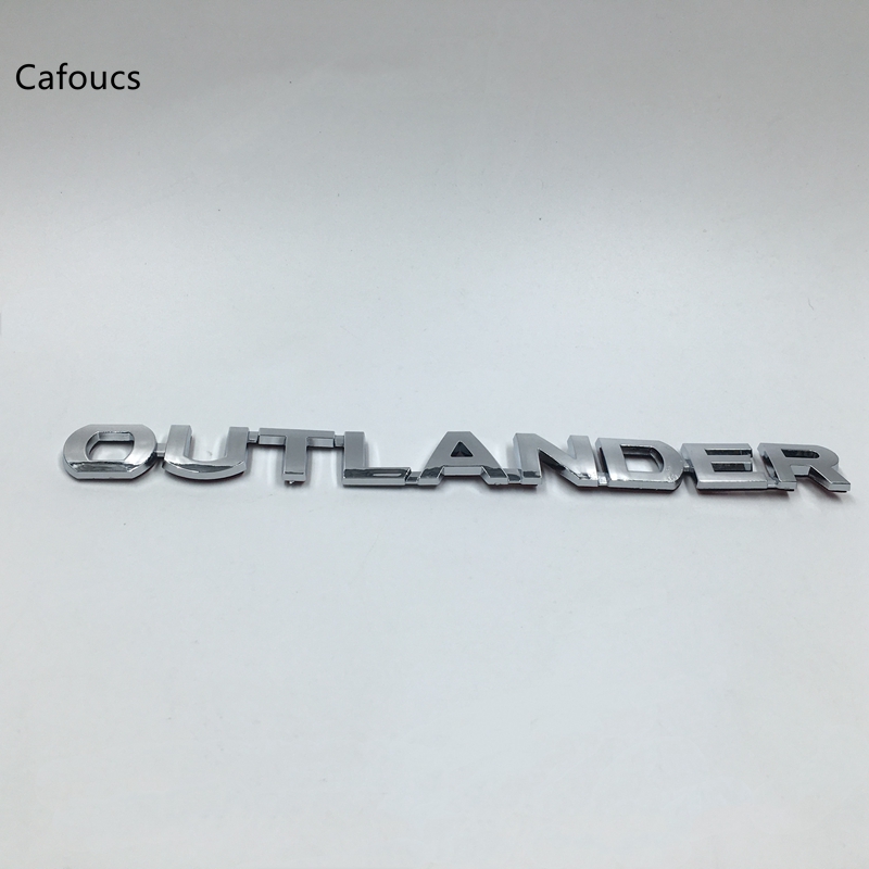 

Car Accessories For Mitsubishi Outlander Rear Emblem Logo Badge Symbol Chrome Stickers, Silver