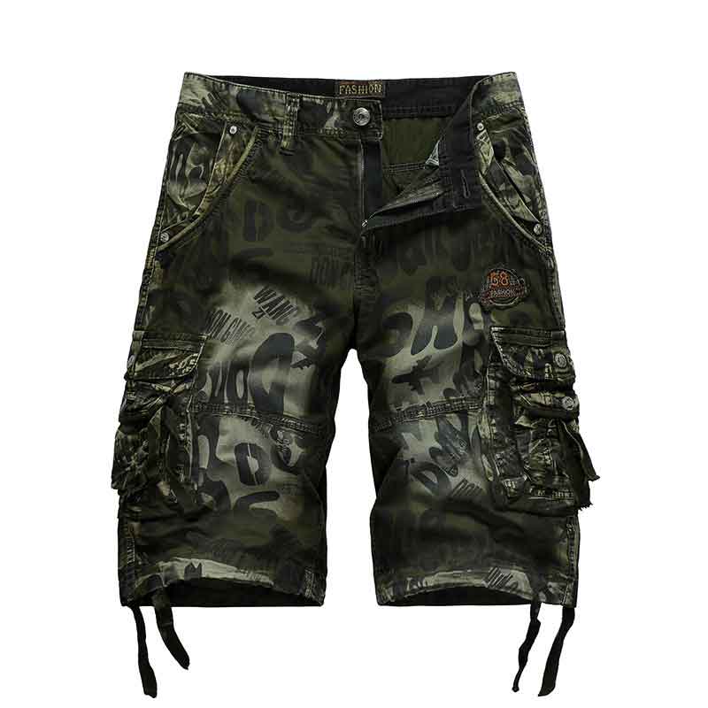 Casual Men Pants 20SS New Summer Fashion Sports Cargo Shorts Fight Theme Popular Print Oversize Men Pants 3-Color Selected