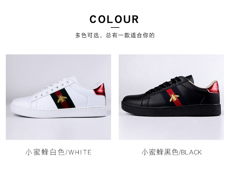 

Cheap Men Women Sneaker Casual Shoes Luxury Snake Designer Low Top Leather Sneakers Ace Bee Stripes Shoe Walking Sports Trainers, Black