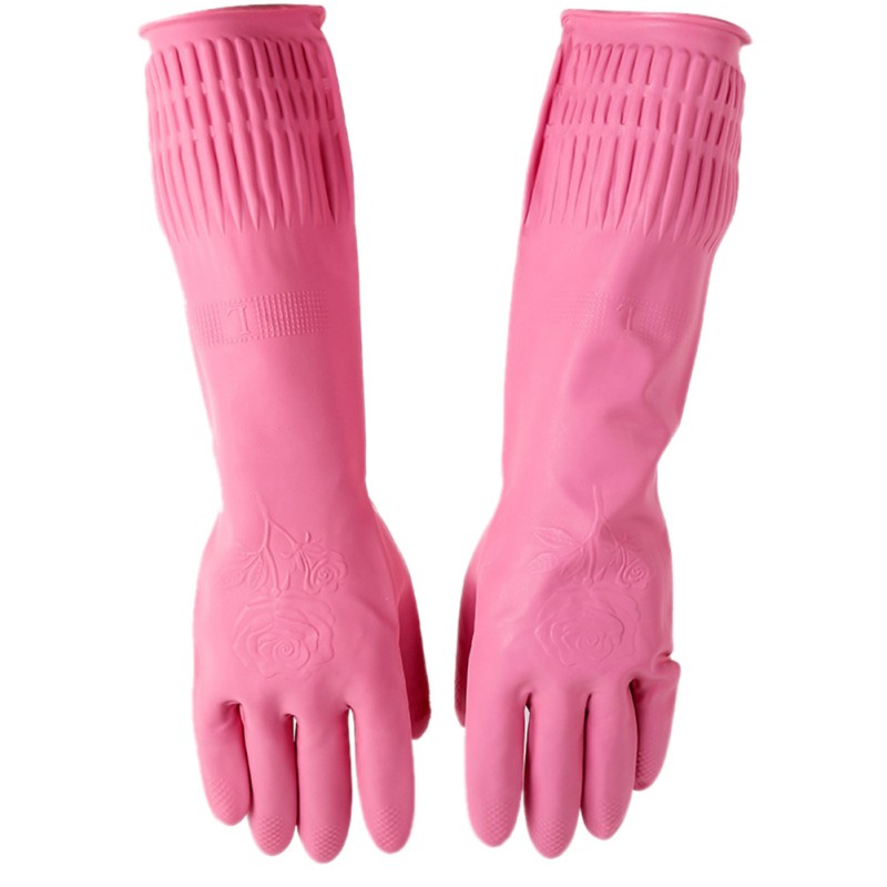 Rosa Haushalt Sp/ülhandschuhe Haushaltshandschuhe Gummihandschuhe Latexhandschuhe K/üchen Arbeitshandschuhe f/ür die Reinigung Geschirr waschen