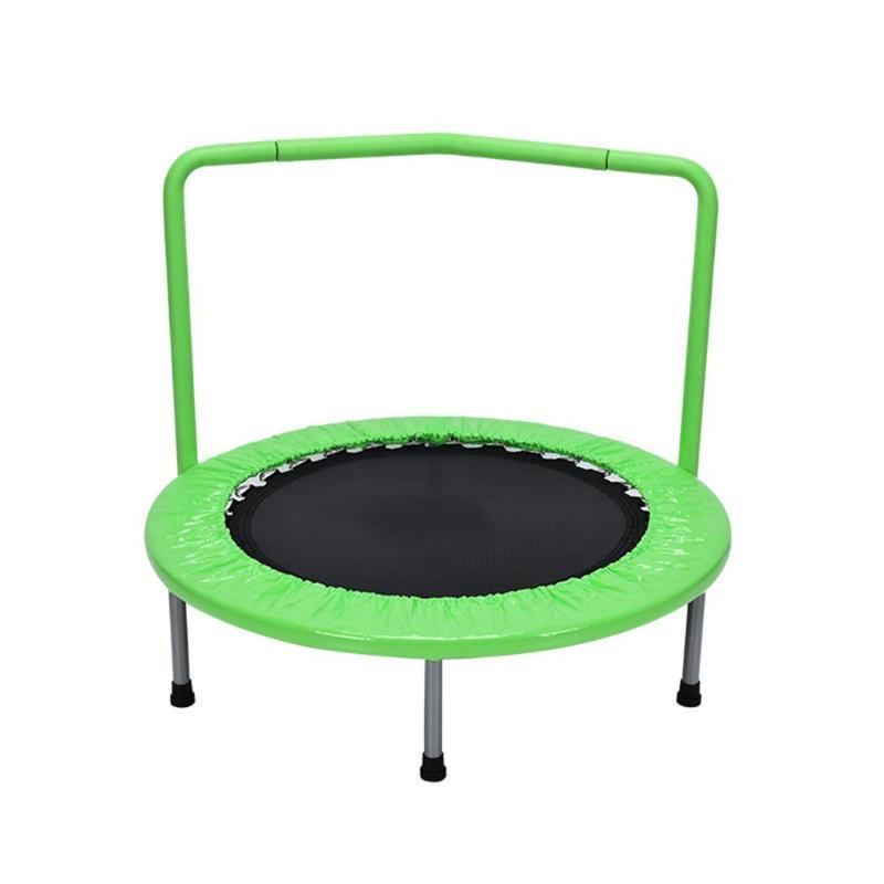 

Kids Unisex Thicken Detachable Stable With Round Handlebar Trampoline < 6Years Blue, Pink, Green