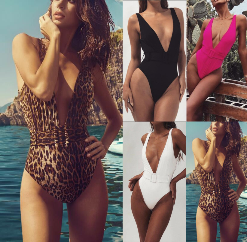 Ceinture boucle une pièce maillot de bain maillots de bain femmes Sexy Bikini 2020 été taille haute maillot de bain femmes baigneurs