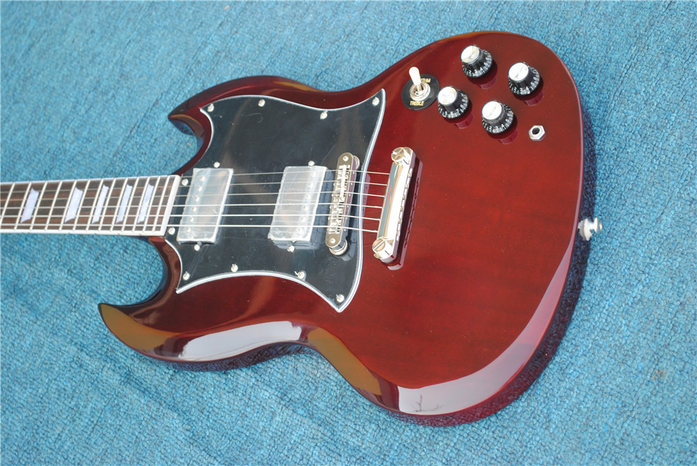 Free Shipping Top Quality Custom SG 400 Wine Electric Guitar with chromium Hardware & 2 Pickups