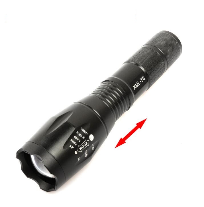 

T6 LED Flashlight XML CREE Aluminum alloy Waterproof Zoomable Flashlight led Torch light 18650 battery 5 mode outdoor torches lamp