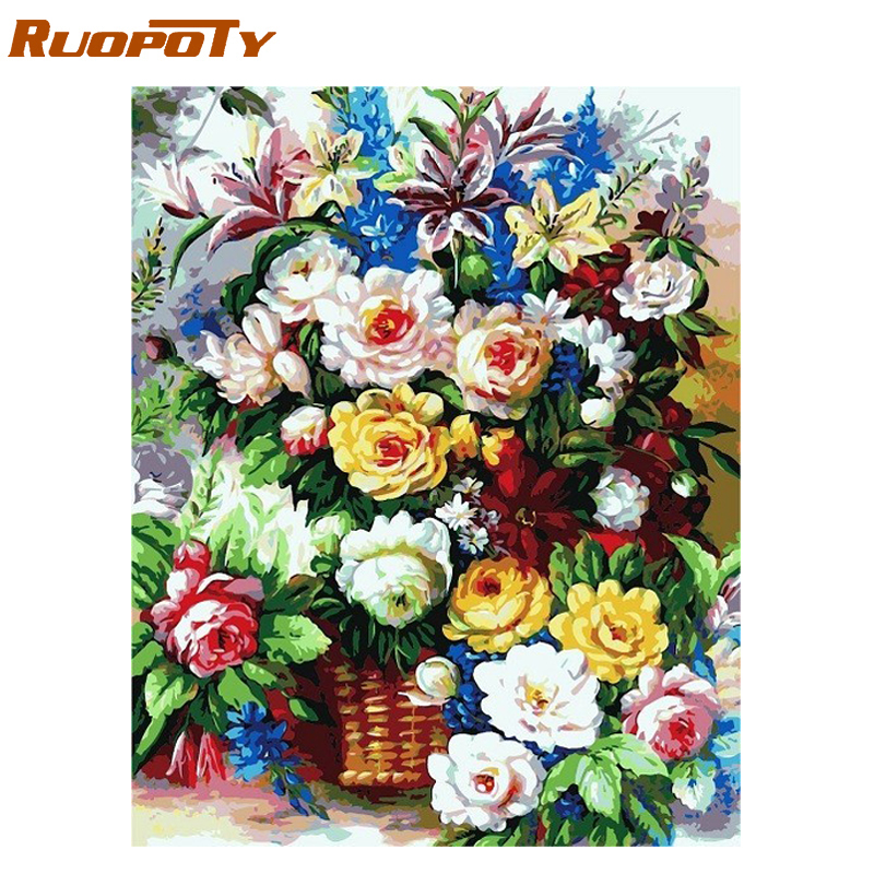 RUOPOTY Rahmen Vögel DIY Malen Nach Zahlen Acryl Auf Leinwand Handgemaltes