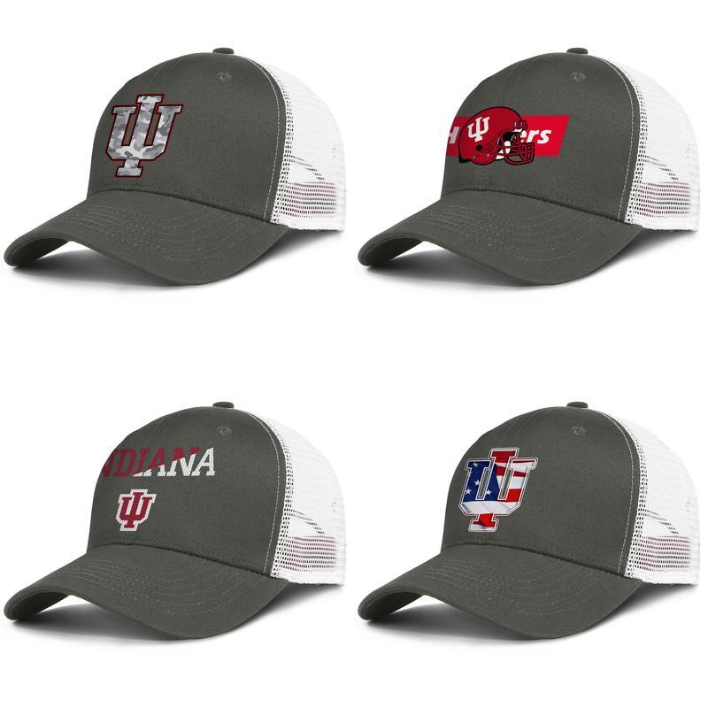 

Indiana Hoosiers Football Logo army-green mens and women trucker cap baseball styles fitted running mesh hats Effect Flag Gray wordmark, Colorname1