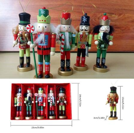 4 STÜCKE Weihnachtsgeschenk Dekor Nussknacker Puppe König Soldat 10 CM Anhänger