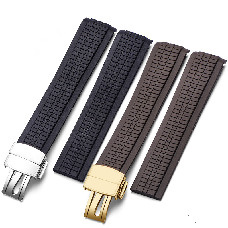 

Rubber Band For PatekPhilippe Aquanaut 5164a 5167a-001 21mm Silicone Strap Watchband, Black;brown