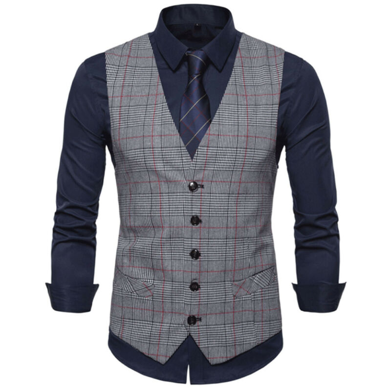 

Men Dress Shirts Formal Tuxedo Waistcoat Business Men's Business Suit Shirt Top Slim, Brown