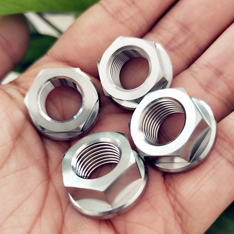 

PYTITANS Titanium Hexagon Nuts with Flange M10*1.25 Titanium Gr5 Alloy Material In stock