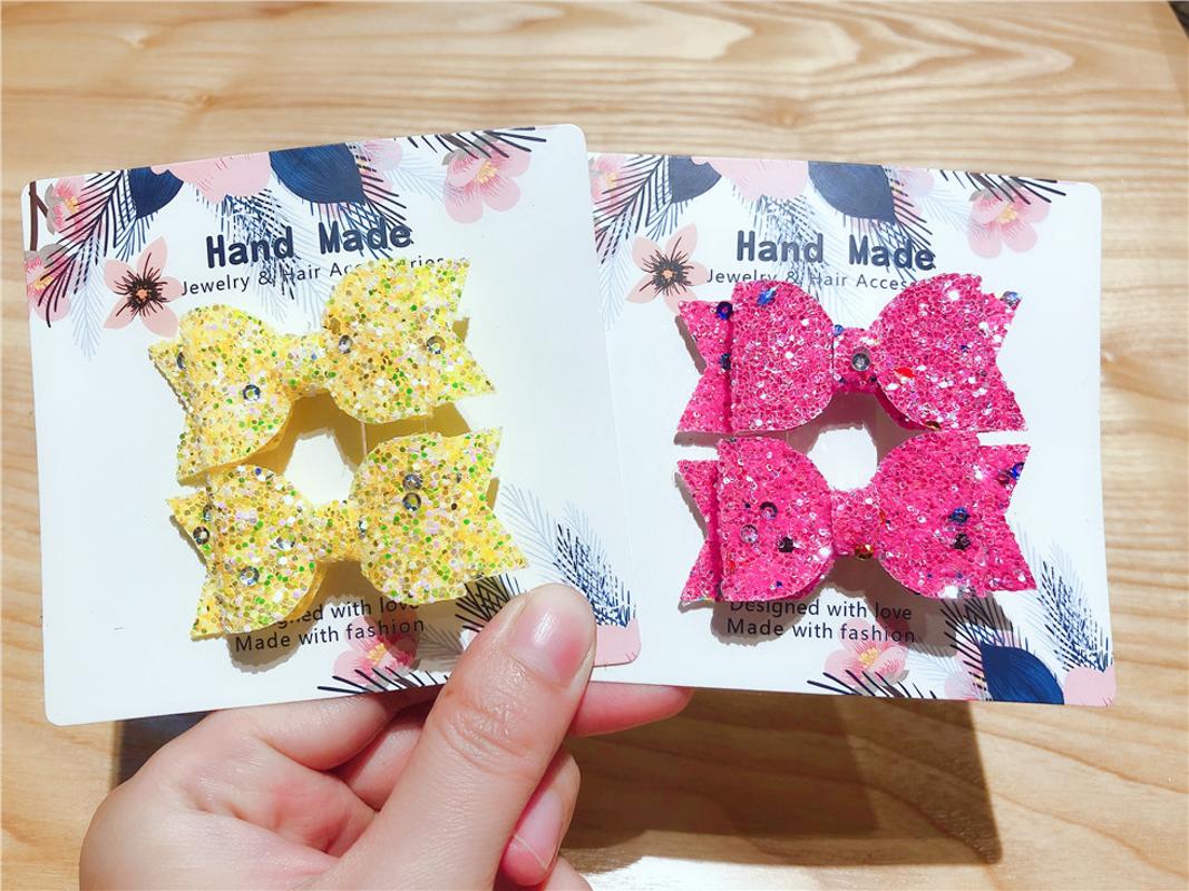 

Wholesale Boutique ins 15Pairs Fashion Glitter Bowknot Hairpins Solid Mini Bowtie Hair Clips Princess Headwear Hair Accessories, Black