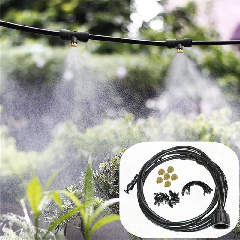 

Outdoor Misting Cooling System Kit For Greenhouse Garden Patio Waterring Irrigation Mister Line 6M-18M System Caliber Is 0.4mm