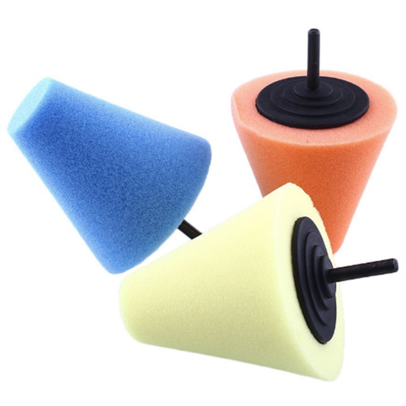 Uso con el taladro de potencia Rockyin 1PCS espuma de pulido en forma de cono pulidoras de rat/ón for ruedas