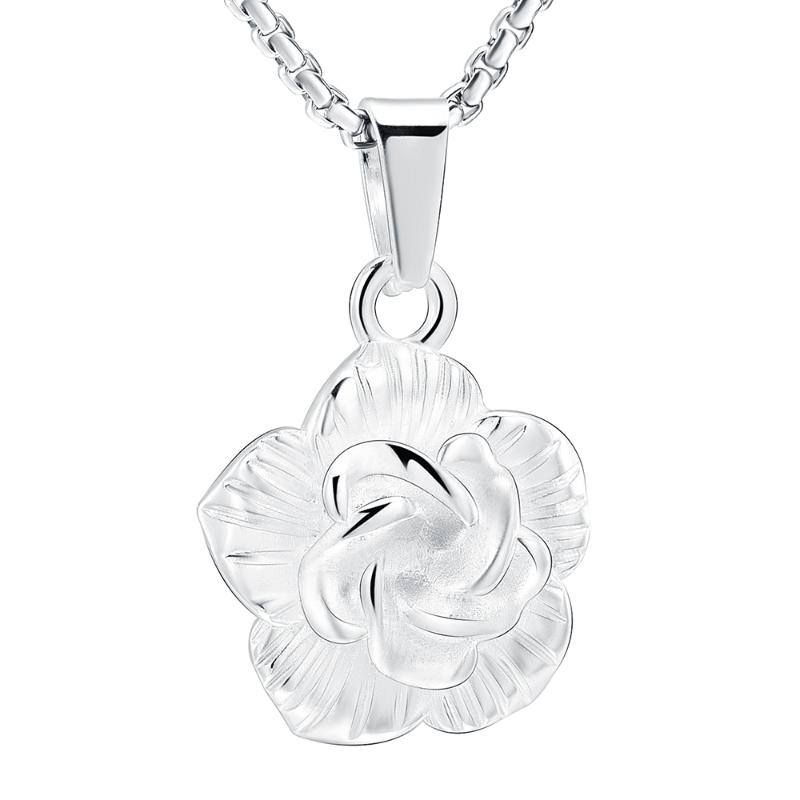

New Shiny Silver Plated beautiful Flower Cremation Jewelry Urn Necklace For Women Ashes Keepsake Memoria Pendant secret stash