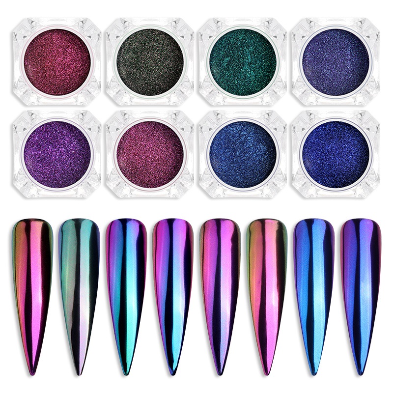 Chrome Mirror Powder Nail Art Glitter Chameleon Pigment Powder Manicure Nail Tips Decoration Accessories Gel Polish Dust E075-image-442430075