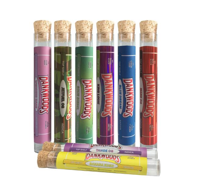 

BANKWOODS Glass Tubes for Pre Roll Joints with custom label 120mm Domina Hand Crafted Pre-Roll