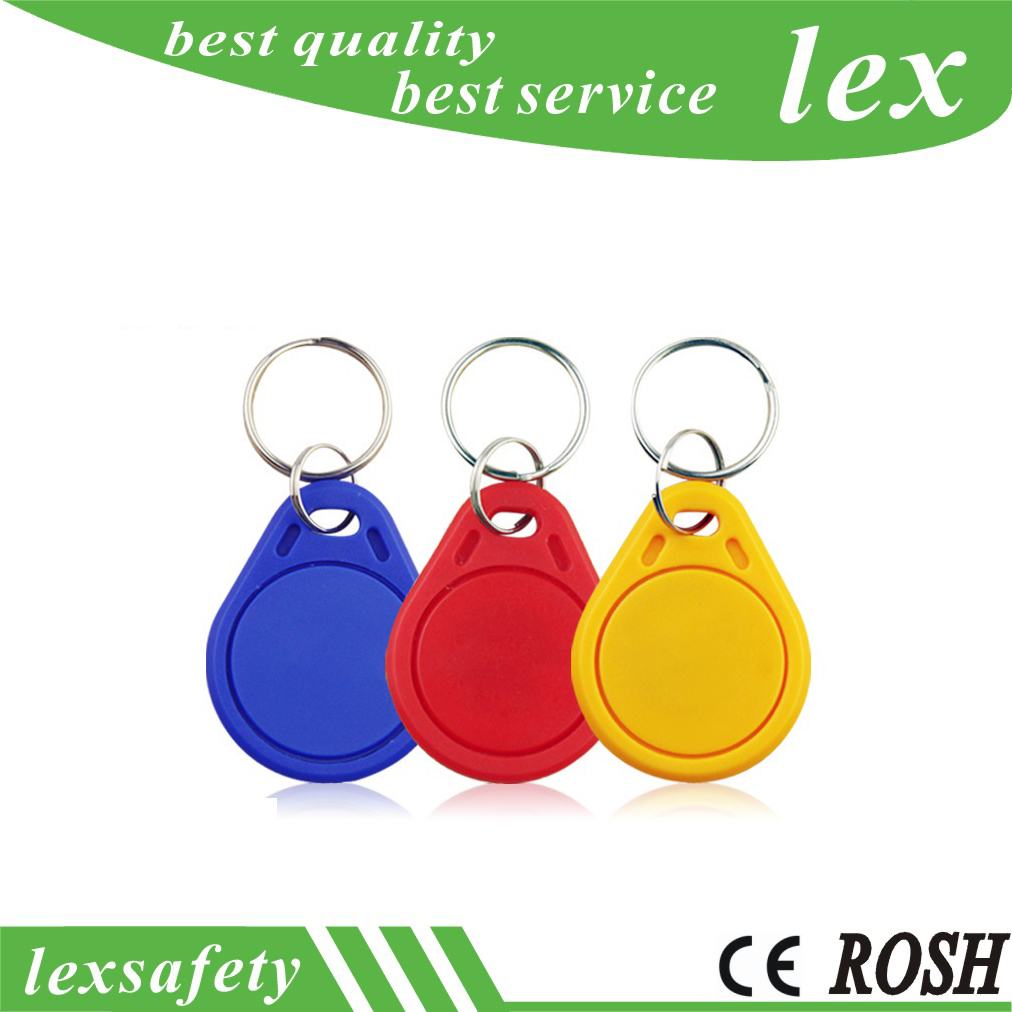 

Factory price make TK4100 125khz CARD 100pcs/lot ISO11785 ABS RFID custom key chains tags