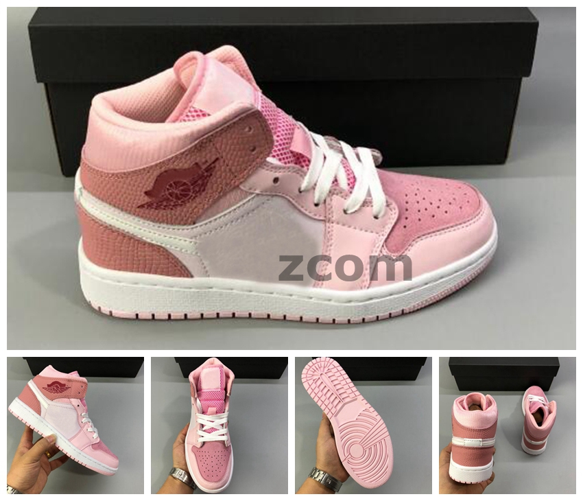 

New Cheap 1 Mid WMNS Digital Pink Women Sneakers 2020 Basketball Shoes Designer Girls Baskets 1s des chaussures zapatos