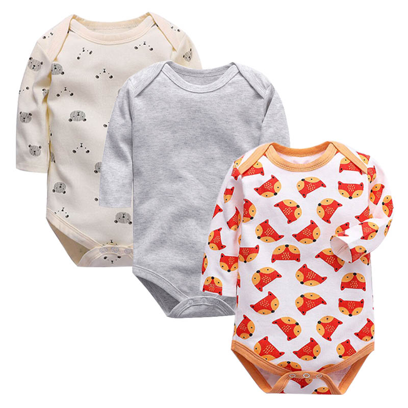 

Baby Bodysuit 1pieces/lot Autumn Newborn 100% Cotton Body Baby Long Sleeve Underwear Infant Boys and Girls Pajamas Clothing, Ch19002-2