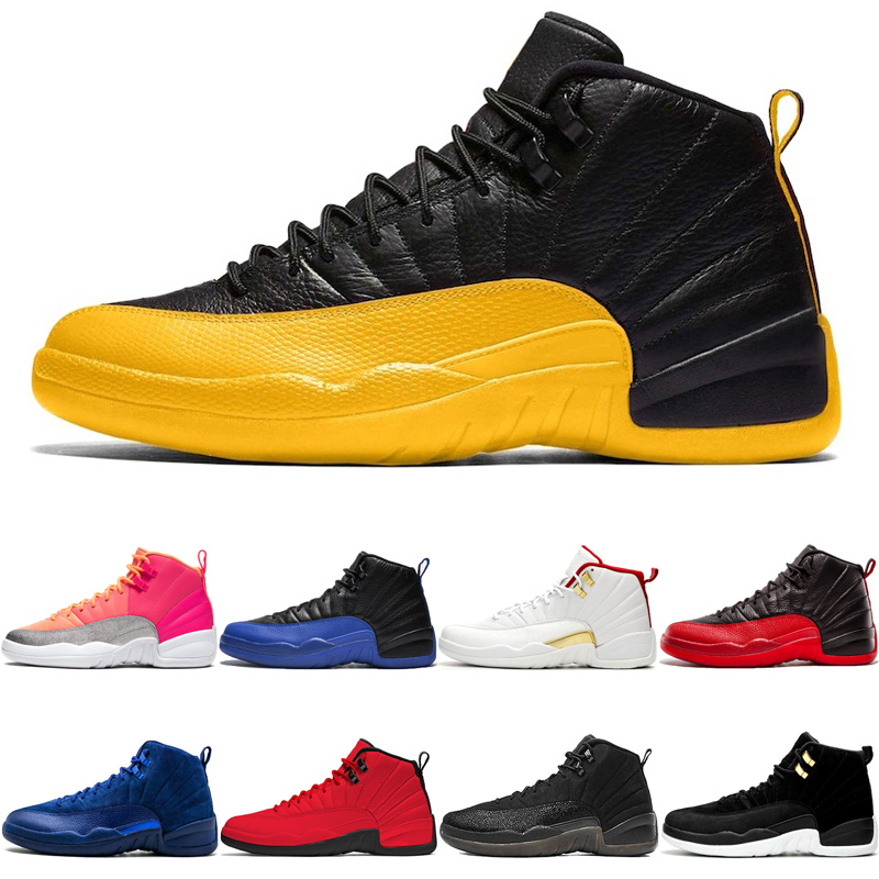 

Classic Cheap 12 12s Basketball Shoes The Master FIBA Game Royal Flu Game Deep Royal Blue Michigan o-black Mens Sport Sneakers