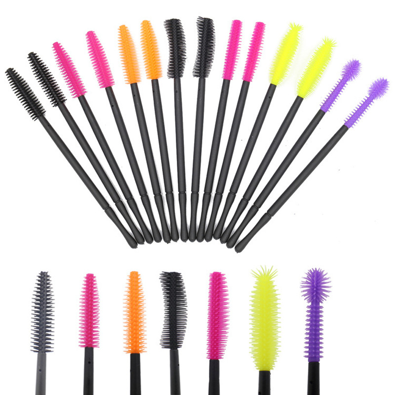 

50 Pcs Silicone Disposable Eyelash Brush Comb Mascara Wands Eye Lashes Extension Tool Professional Beauty Makeup Tool