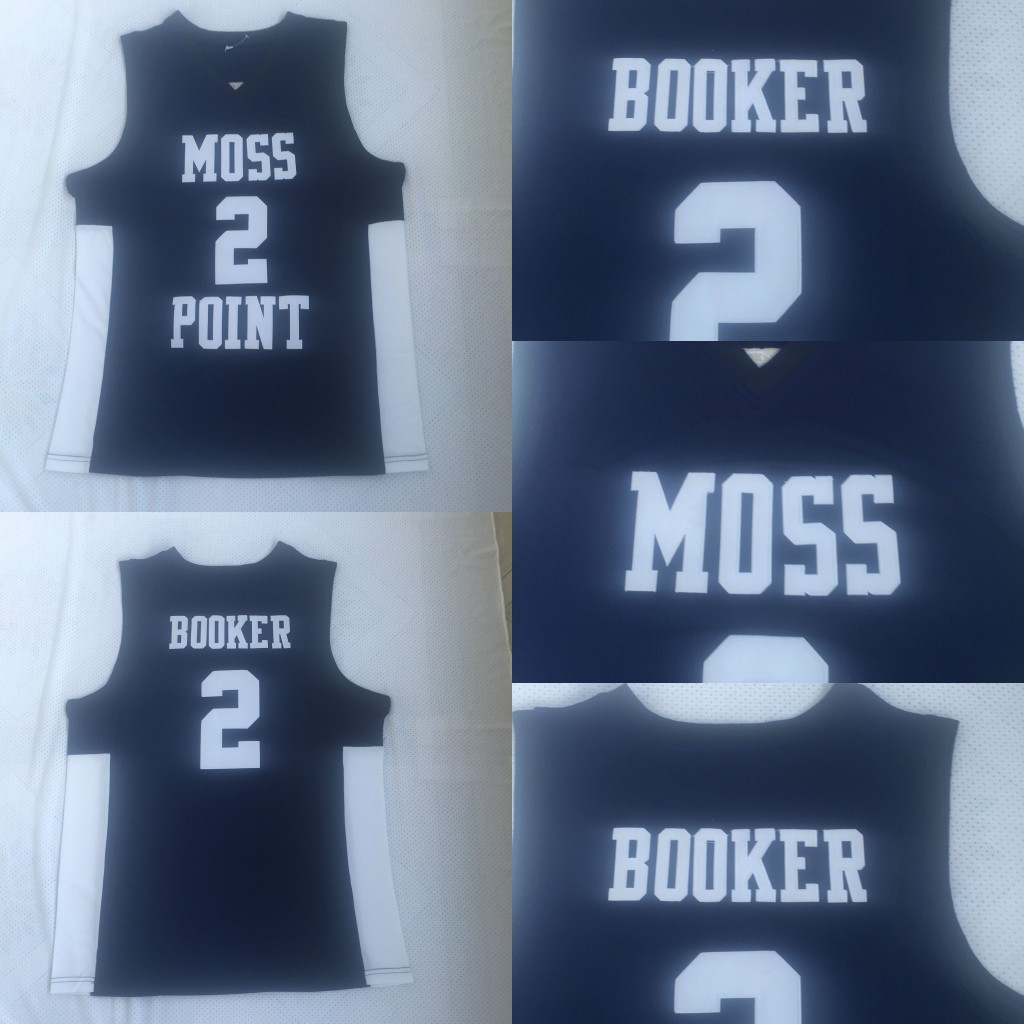 

Moss Point High School Jersey Men 2 Devin Booker Basketball Jersey Black Movie College Basketball Jersey Fast Free Shipping Men, Navy