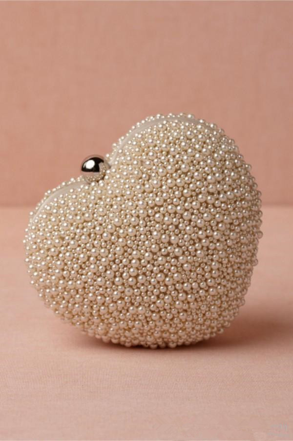 pearl bridal clutch